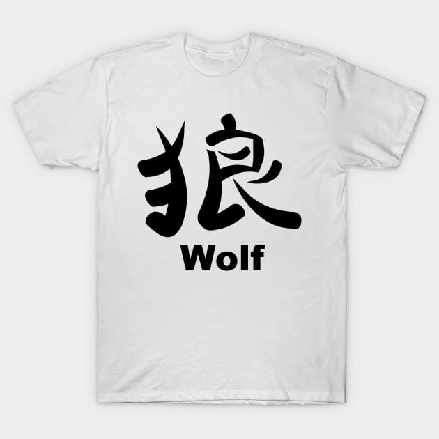 Kanji for Wolf T-Shirt by sweetsixty